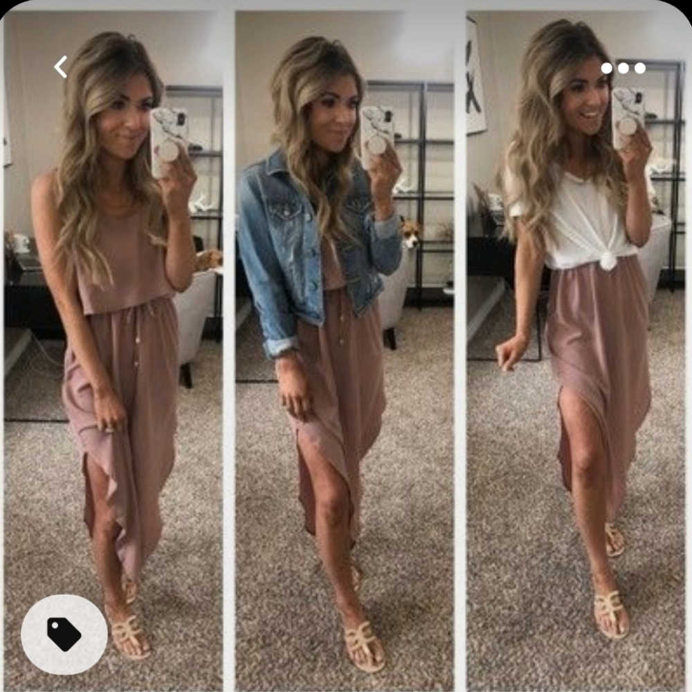 Blush Drawstring Split Leg Sz XL